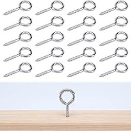 VICTAC Anti-Rust Stainless Steel SS304 1.5" Inch Small Multipurpose Eyelet Screw Metal Screw Close Ring B Hook Screws Wall Ceiling Hooks Pack of 10 Pcs.-24