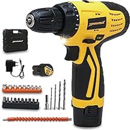 T7385 12V Cordless Screwdriver and Drill Set - 25pcs, Two-Speed, Compact and Powerful - 1350 RPM - Reversible switch Multi-Torque Clutch, 10mm Keyless Chuck - 2x1.5Ah Battery-14