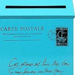 The Style SutraWall Mounted Mailbox Retro Drop Box for Front Door Outside House Home Office blue-image-85