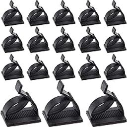 ZIBUYU® 50-Pack Adhesive Cable Clips Black, Adjustable Wire Management Holder, Cord Organizer for Desk, Car, Home, Office, Self-Adhesive PA66 Material, Up to 0.35" Diameter, Multi-Purpose Use-18
