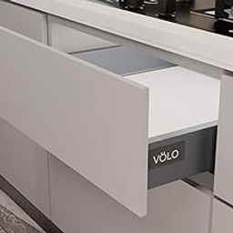 Volo Tandem Drawer Box System with Single Gallery with Load Capacity Upto 45 Kg (Grey, 400mm/6 Inch)-image-75