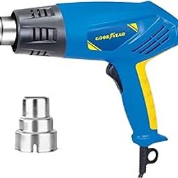 GOODYEAR Heat Gun, 2000W,Hot Air Gun,Hot Air Blower,Dual Temperature High Speed Heat Gun For Removing & Drying Paint Coats,Remelting Adhesives & Shrink Wrapping,2000 Watts Corded Electric(Blue&Yellow)-picture-16