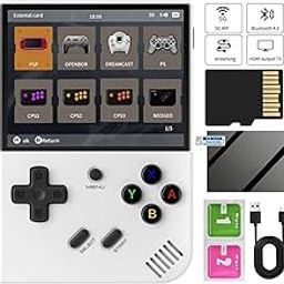 New World Anber-nic RG35XX Plus Handheld Game Console 3.5 Inch IPS Screen Linux OS 64G TF Card with 5000+ Games Classic Emulator Retro Video Handheld Games Consoles Support PSP Games (White)-17