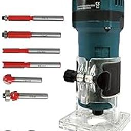 CHAHAR POWER TOOLS 550W 30000 RPM Heavy Duty Professional Wood Trimmer/Router (6-6.35 mm) machine with 6-Pieces Different Shaped 6.35 mm Router Bit Set, 6mm, 8mm and 6.35mm Collets-image-92