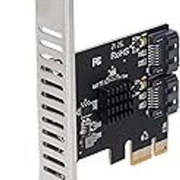 PCI Express Adapter Card, PCIE to 2 Port SATA 6 Gbit/s Hard Disk Expansion Card, Supports hot swappable, Computer Accessories for Win10 8 7 XP for Linux-21