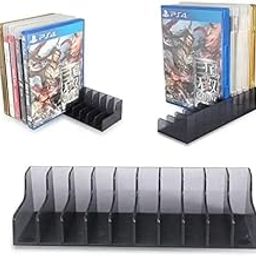 DKD 2 pcs 10 in 1 Game CD Discs Storage Bracket Holder for Ps 4, ps4 pro, ps4 slim Games Disk Stand-11