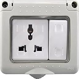 Outdoor Waterproof Socket Weatherproof Outdoor Use Power Outlet IP55 Waterproof Socket Switch rainprof Socket water prof switch and box shock protect switch-22