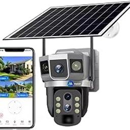Maizic Smarthome Shark 10X Optical Zoom View Wi-Fi CCTV Solar Camera 5MP+5MP HD 2 Lens/3 Screen View Solar Powered Battery (8000mah) Security Camera, PIR Human Detection, Color Night Vision-picture-31