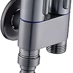 CALANDIS® Washing Machine Faucet Toilet Faucet Tub Faucet Stainless Steel Watering Tap Style D | 1 Faucet Body 1 Decorative Lid 2 Snap Interfaces/Gaskets 2 Water Stop Valves'-image-61