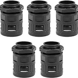 uxcell Cable Gland Corrugated Tube Connector AD25 Pipe Joint Clamps M25 Screw 5Pcs-image-70
