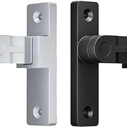 UJEAVETTE Sliding Door Lock Heavy Duty Flip Gate latches for Garden Backyards Bathroom Silver-image-10