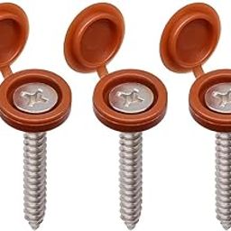 VICTAC 100pcs Plastic Hinged Screw Cover Caps, Snap-on Decorative Covers for Modular Kitchen Furniture - Brown-image-52