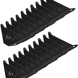 PartyKindom Sturdy Furniture Support 20pcs Triangle Cabinet Corner Brackets Black Finish for Wood-image-68