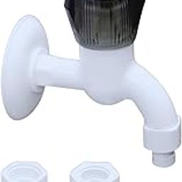 Plastic Washing Machine Tap with Dual Style Nozzles - PVC-Based Water Tap for Washing Machines - Wall Mounted-image-40