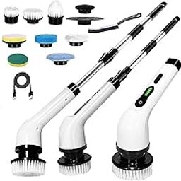 9 in 1 Cordless Electric Spin Scrubber - Cleaning Brush Scrubber for Home - Electric Cleaning Brush for Home - Electric mop for Floor Cleaning - Bathroom Cleang Machine-13