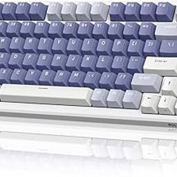 RK ROYAL KLUDGE M75 Mechanical Keyboard 2.4GHz/Bluetooth/USB-C Wired Gaming Keyboard 75% Layout 81 Keys Gasket Mounted with OLED Smart Display & Knob, RGB Backlit Hot-Swappable Fast Silver Switch-picture-3