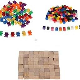 ATORSE Toy 320pcs Square Cubes Bricks+ Bear Counters + Math Link Cubes-Toys & Hobbies-Games-Game Pieces Parts-image-39