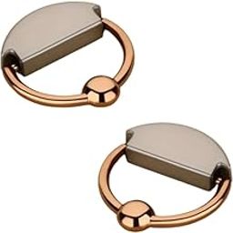 DEEGAA MART 2 Pack Half Round Style Cabinet Drawer Pulls Cupboard Handles, Rose Gold Zinc Alloy Kitchen Hardware for Cabinets, Dressers, Wardrobes, Cupboards, Drawers, and Furniture Doors-image-8