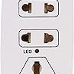 3 + 1 Multiplug with LED Indicator, 4 Universal sockets, (Beige_Pack of 1)-1