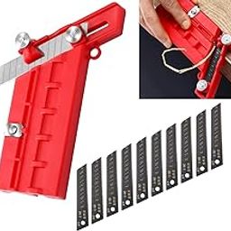 Serplex® Edge Banding Trimmer Tool V-Shaped 45° Chamfer Cutter for Woodworking, Edge Cutting, Beveling, Rounding & Carpentry, Durable with 10 Blades, DIY Wood Edgeband Trimming (Black, Pack of 1)-30