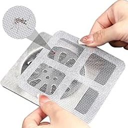 HASTHIP® 20Pack Disposable Shower Drain Hair Catcher, Kitchen Sink Drain Filter, Waterproof Mesh Stickers (4" X 4")-image-18