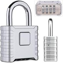 Heavy Duty Zinc Padlock Weatherproof Security Padlock for Sheds, Gates, & Outdoor Use | Durable & Reliable Protection (Silver)-5