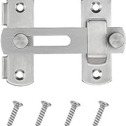 Fariox Stainless Steel Gate Latches, Door Holder Flip Latch Safety Door Bolt Latch Lock Heavy Duty Hasp Latch Sliding Door Bolt Lock, Bar Latch Safety Gate Lock for Door (4 PCS)-image-4