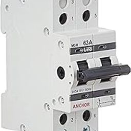 Anchor by Panasonic 98084 UNO Series 63 Ampere Dual Pole Change Over Switch Circuit Breaker Safe Reliable Protection, (White, Pack of 2)-9