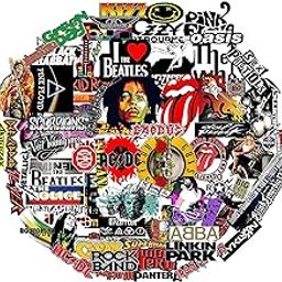 Elton Vinyl Musical Sticker Pack Laser kiss Cut UV Printed [65Pcs for Laptop,Cars,Motorcycle,PS4. X Box One.Guitar Bicycle,Skateboard,Luggage Water Bottle - Waterproof Random Sticker Pack-21