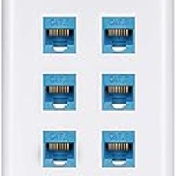 3nh Wall Plate 6 Port - BUPLDET CAT6 RJ45 Keystone Female to Female Faceplate-image-50