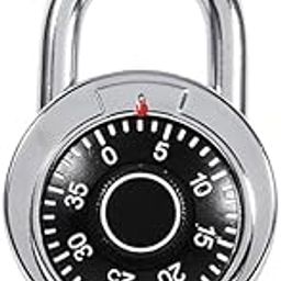 TWELVE13 Coded Lock, Rotary Padlock Combination Padlocks Rotary Padlock Digit Combination Locker Lock Safe Round Dial Number Luggage Suitcase Security-6