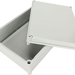 Gray Junction Box with Mounting Plate, IP67 Waterproof Outdoor Universal Electric Project Enclosure for Electronics,14.96 x 11.02 x 5.12inch-26