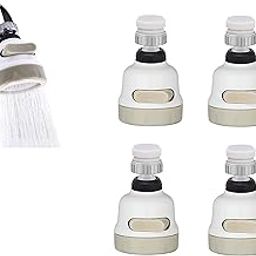 Kesi Flexible Kitchen Tap Head Movable Sink Faucet 360° Rotatable ABS Sprayer Removable Anti-Splash Adjustable Filter Nozzle Swivel Water Saving Aerator 3 Modes Kitchen tap(Pack of 2)-9