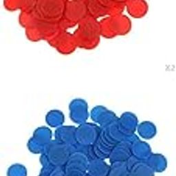 ATORSE Toy 400PCS Opaque Plastic Board Game Counters Numeracy Teaching Chips Red+ Blue-Toys & Hobbies-Games-Game Pieces Parts-image-80
