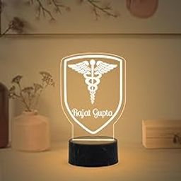 Gift Me Bazar Personalized Doctor Office Desk Name Plate Customized with Name Ideal for Home Office | Office Table Decor Gift for Doctor | Gift for Doctors Clinic (Doctor Name Lamp)-picture-24