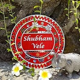 SOLOBOLO Name Plate for Home Entrance | Door Board Name Number Plate |Wooden Acrylic Name Plate |Gift for Housewarming | Customised House Name Plate s Outdoor|Customised Gifts | Home Door decor Name Board Plate NMP201-17