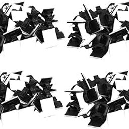 Baglaum - 200pcs Self Adhesive Cable Clamp, Plastic Rectangular Cable Clamps, Cable Management Holder-image-65