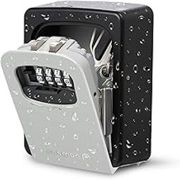 Fosmon Key Lock Box 4 Digits Combination Weatherproof Wall Mount Key Safe, Hide a Key Outside with Resettable Code, Multiple Key Capacity and Mounting Kit-21