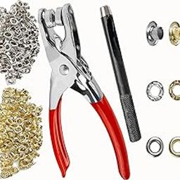 DIY Craft 500, old/Silver Eyelets Washer Kit 1/4 Inch Grommet Tool Kit, Leather Hole Punch, Grommets Kit with Eyelets in Gold and Silver for Leather, Shoes, Fabric, Belts Gromm (500)-10
