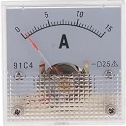 UJEAVETTE DC Ammeter Analog Panel Meter Amp Meter Current Panel Meter Gauge 0-15A(75mV)-picture-7