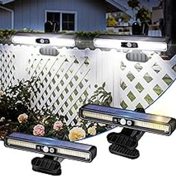 SUNOHE Clip on Solar Motion Sensor Lights Outdoor Waterproof with 36 LEDs, 6000K, 2 Pack Solar Powered Fence Lights for Outside Chain Link Fence Garage Gutter Camping (Cool White)-image-86