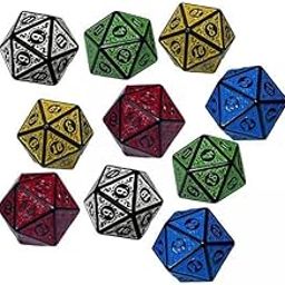 Toy 3x10Pcs Astrology Signs Dice Multi Sided Dices Crafts 20 Sided for Table Games Contemporary Manufacture-image-4