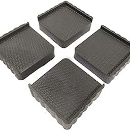 Smart Buy Almirah Stand 4-Piece Round Plastic Furniture Legs for Heavy-Duty Indoor Use, Grey, Large, 500 Kg Capacity-image-90
