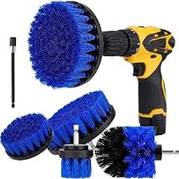 SWAMINE Power Drill Scrubber Brush 4PCS Set, Multi-Function Drill Brush Attachment, 5 Type of Scrubber, Scrubber Brush for Bathroom, Floor, Shower (Without Drill Machine) (Blue)-27