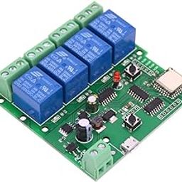 REES52 WiFi Wireless Inching Relay Monentary/Self-locking Smart Switch Module DIY Smart home Gadget DC 5-32V Input Ewelink App Compatible With Alexa Echo Google home Nest IFTTT SONOFF (ST-DC4)-10