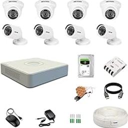 HIKVISION Clocite 8 Channel DVR with 2MP 4 Dome & 4 Bullet Cameras (Day/Night Vision) + 1TB HDD + Cable Roll (1+3) 8 CH Power Supply + BNC & DC Full Combo Kit-image-73