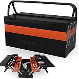 Buildskill 21" Metal tool box for home | 5-Cabinet tools box kit | Rust resistant | Sturdy | Round handle | Secure lock | Garage tool box empty | DIY | Big Size Repair ToolBox | Ideal for home use-15