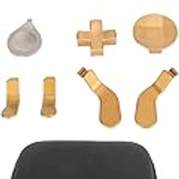 Metal Thumbsticks for Xbox One Elite Series 2 Controller, 13 in 1 Replacement Magnetic Buttons Kit Includes Metal Mod 6 Swap Joystick, 4 Paddles, 2 D-Pads, 1 Adjustment Tool (Gold)-1