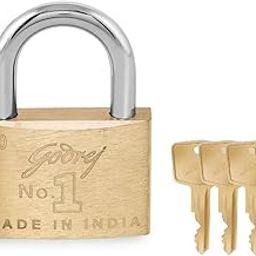Godrej Locks | Godrej No.1 Lock I Pin Cylinder 40 mm I 3 Keys I Padlock for Main Door I Lock for Tool Box,Shutters,Shops & Offices I Corrosion Resistant Shackle I Brass Finish | 5 Years Warrenty-18