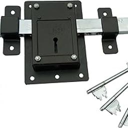 Ramson Iron 10 Chal Door Lock with 3 Keys, (Brown, Operated from Both Side of The Door)-image-30